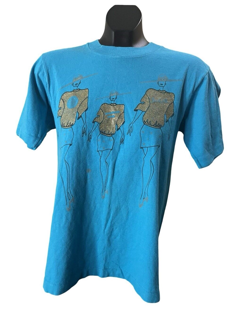 Vintage 90s Beverly Hills Fashion Sketch Tee - Small